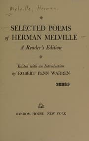 Tapa de Selected Poems of Herman Melville -A Reader's Edition