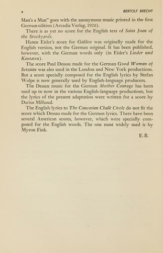 Tapa de Seven Plays by Bertolt Brecht