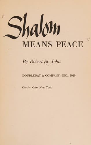 Tapa de Shalom means peace