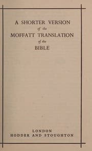 Tapa de A Shorter Version of the Moffatt translation of the Bible
