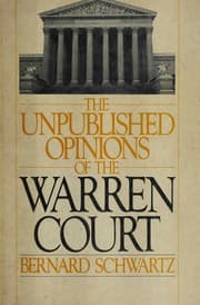 Tapa de Unpublished Opinions of the Warren Court