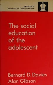 Tapa de The social education of the adolescent