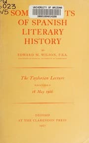 Tapa de Some aspects of Spanish literary history