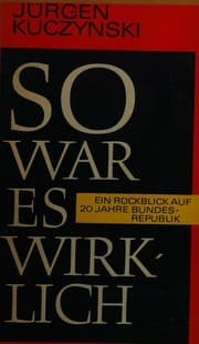 Tapa de So war es wirklich
