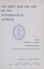 Tapa de The spirit and the uses of the mathematical sciences