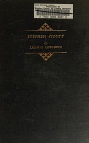 Tapa de Stephen Escott, by Ludwig Lewisohn