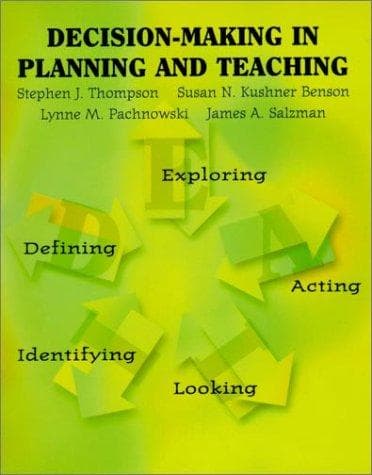 Tapa de Decision-making in planning and teaching