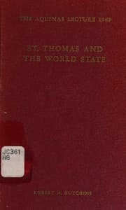 Tapa de St. Thomas and the world state (Aquinas lecture)