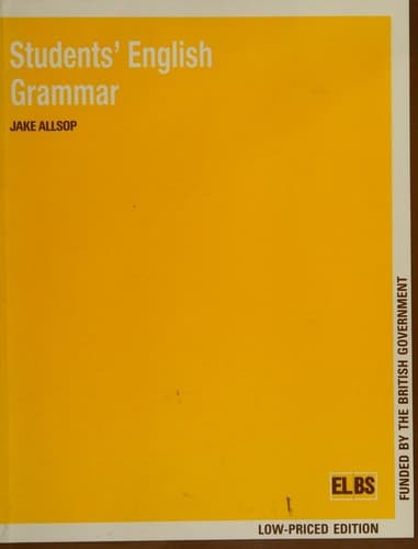 Tapa de Students' English grammar