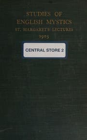 Tapa de Studies of English Mystics St.Margaret's Lectures 1905