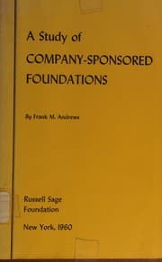 Tapa de A study of company-sponsored foundations