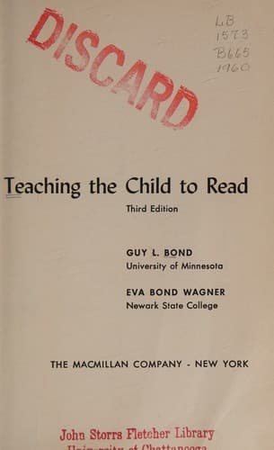 Tapa de Teaching the child to read