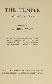 Tapa de The temple and other poems
