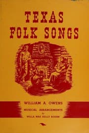Tapa de Texas Folk Songs. Musical Arrangements by Willa Mae Kelly Koehn.