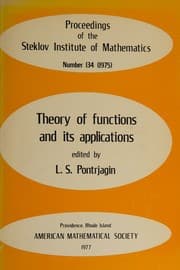Tapa de Theory of functions and its applications