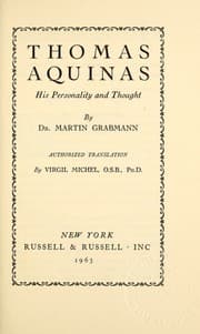 Tapa de Thomas Aquinas, his personality and thought