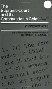 Tapa de The Supreme Court and the Commander in Chief