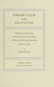 Tapa de Union Club of the City of New York