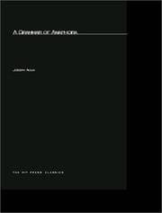 Tapa de A grammar of anaphora
