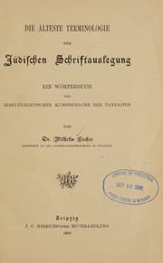 Tapa de Die älteste Terminologie der jüdischen Schriftauslegung