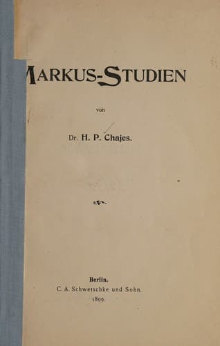 Tapa de Markus-Studien