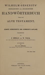Tapa de Wilhelm Gesenius' hebräisches und aramäisches Handwörterbuch über das Alte Testament