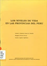 Tapa de Los niveles de vida en las provincias del Perú
