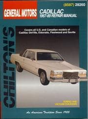Tapa de Chilton's General Motors Cadillac 1967-89 repair manual