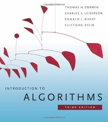 Tapa de Introduction to Algorithms third Edition by Cormen, Thomas H.; Leiserson, Charles E.; Rivest, Ronald L.; published by The MIT Press Hardcover