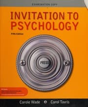 Tapa de Invitation to psychology