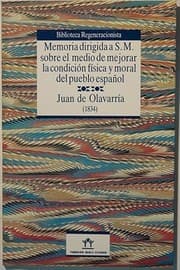 Tapa de Memoria dirigida a S.M. sobre el medio de mejorar la condición física y moral del pueblo español