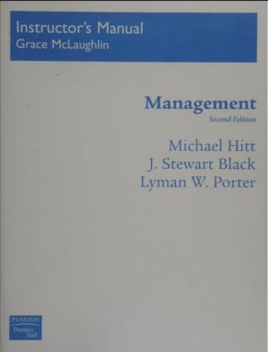 Tapa de Management, Second Edition (Instructor's Manual)