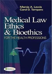 Tapa de Medical law, ethics, and bioethics for the health professions