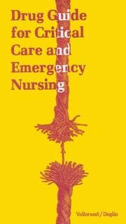 Tapa de Drug guide for critical care and emergency nursing