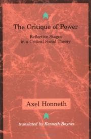 Tapa de The critique of power