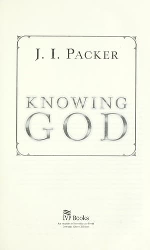 Tapa de Knowing God