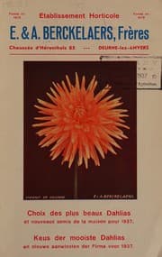 Tapa de Choix des plus beaux dahlias et noueveaux semis de la maison pour 1937
