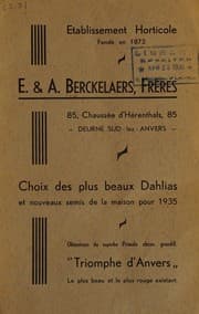 Tapa de Choix des plus beaux dahlias et noueveaux semis de la maison pour 1935