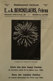 Tapa de Choix des plus beaux dahlias et noueveaux semis de la maison pour 1938
