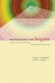 Tapa de Foundations for inquiry