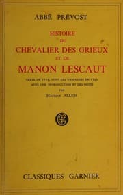 Tapa de Histoire du Chevalier des Grieux et de Manon Lescaut