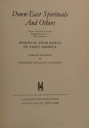 Tapa de Down-East Spirituals and others