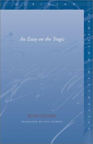 Tapa de An essay on the tragic