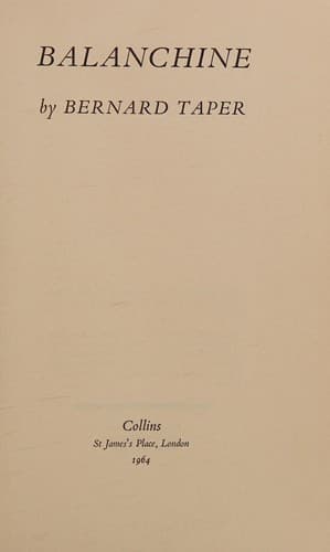 Tapa de Balanchine