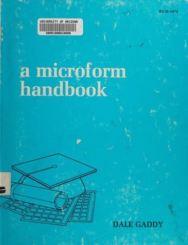 Tapa de A Microform Handbook