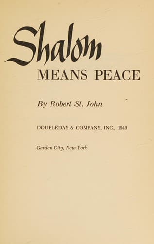 Tapa de Shalom means peace