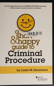 Tapa de A short & happy guide to criminal procedure