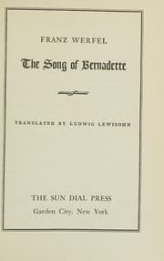 Tapa de the song of bernadette