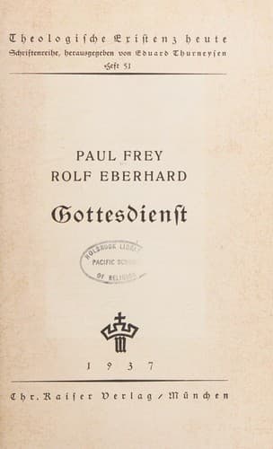 Tapa de Theological Existence Today
