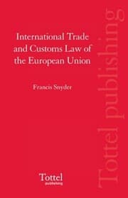Tapa de International Trade and Customs Law of the European Union